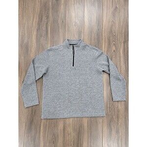 Artefact Mens XL Gray 1/4 Zip Sweater Mock Neck Textured Knit Pullover